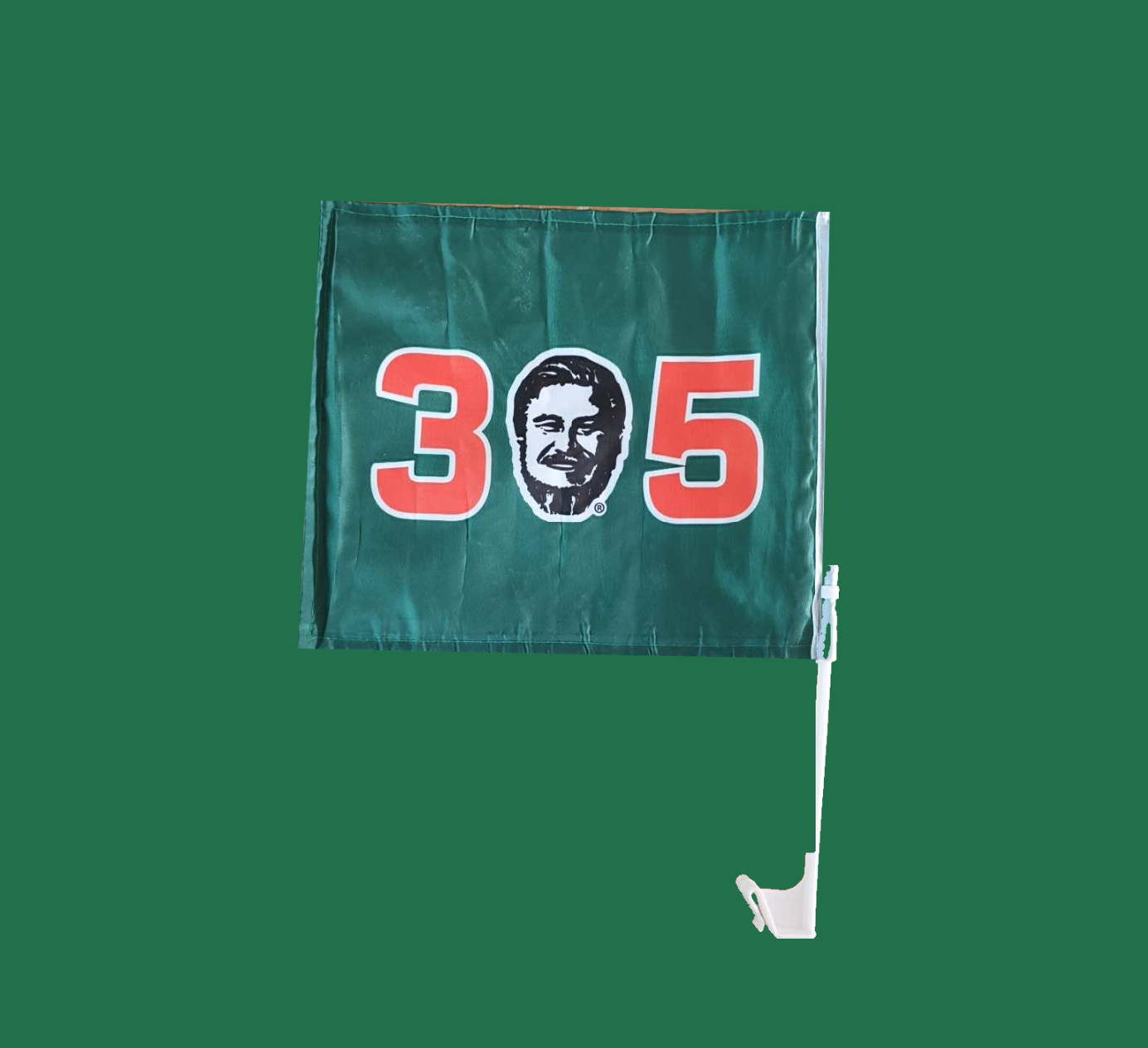 Green and Orange Car Flag