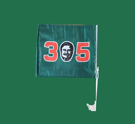 Green and Orange Car Flag