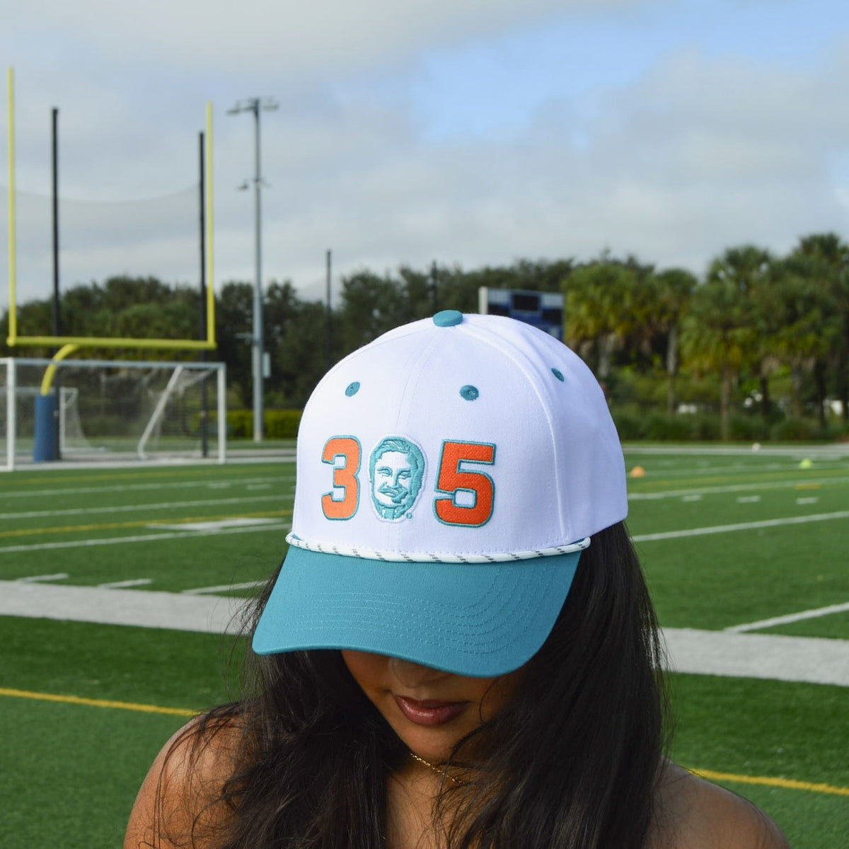 Teal and White - 305 Cap